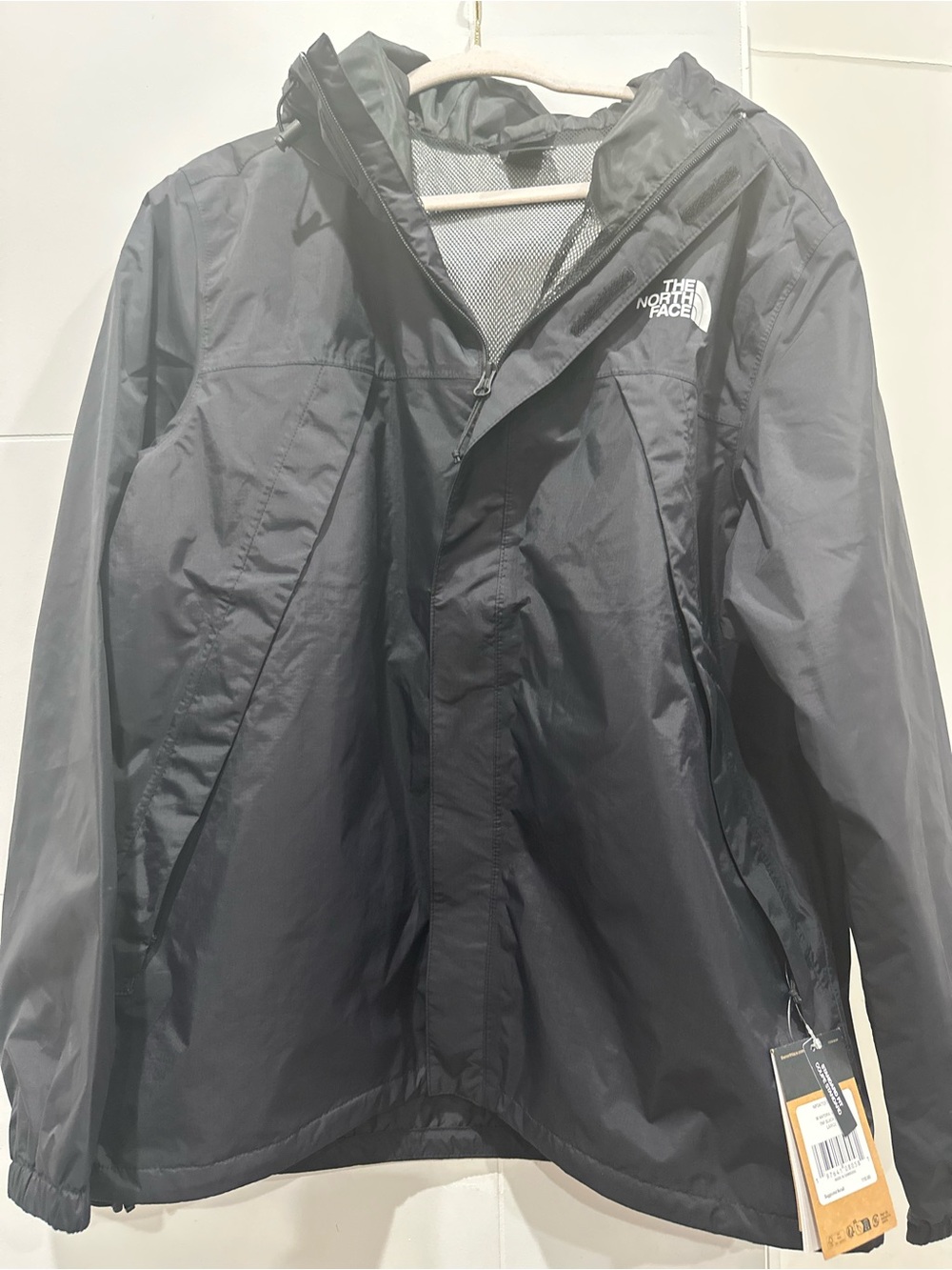 The North Face Black Hooded Rain Shell Jacket